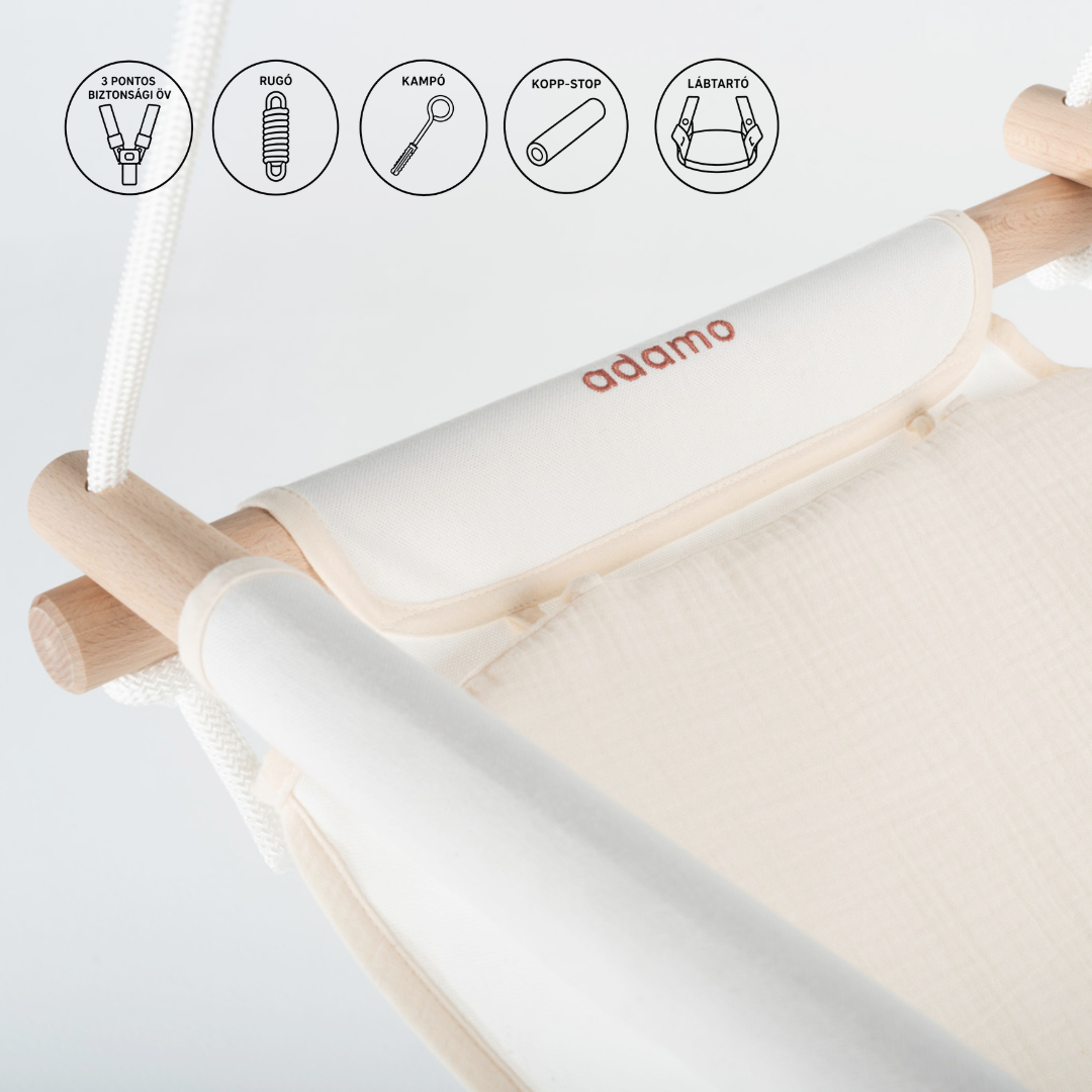 Baby Swing Natural Espresso with Pillow Set