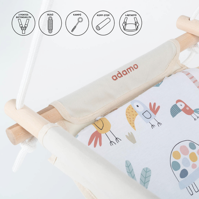 Baby Hammock Natural Zoo Espresso Set with Foam