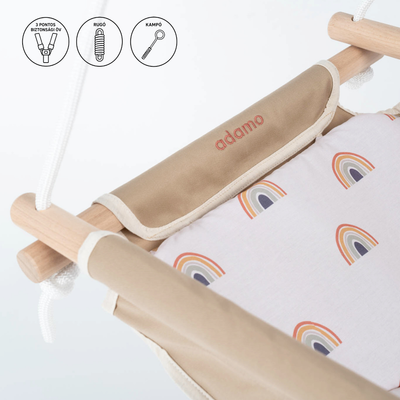 Baby Hammock Beige Rainbow Espresso Set