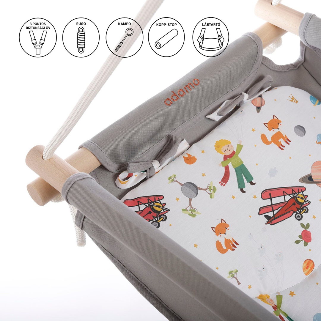 Baby Hammock Grey Travel Espresso Set with Foam