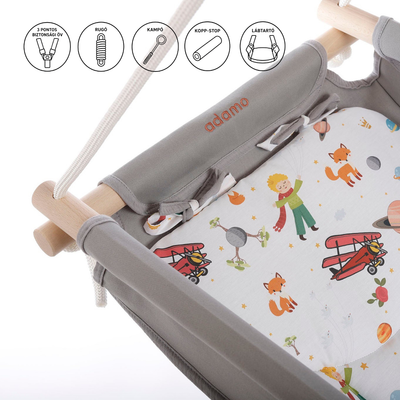 Baby Hammock Grey Travel Espresso Set with Foam